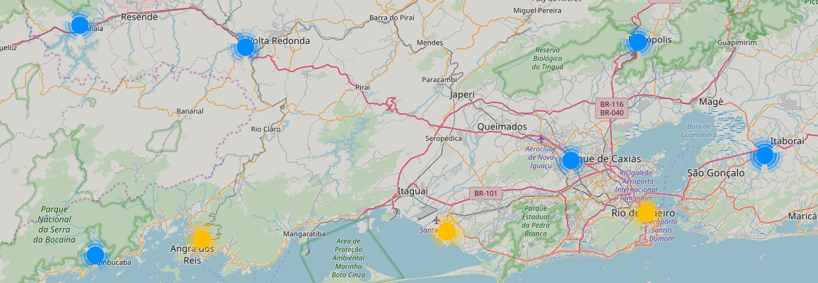 Lojas Alphabeto em Espírito Santo exibidas no mapa